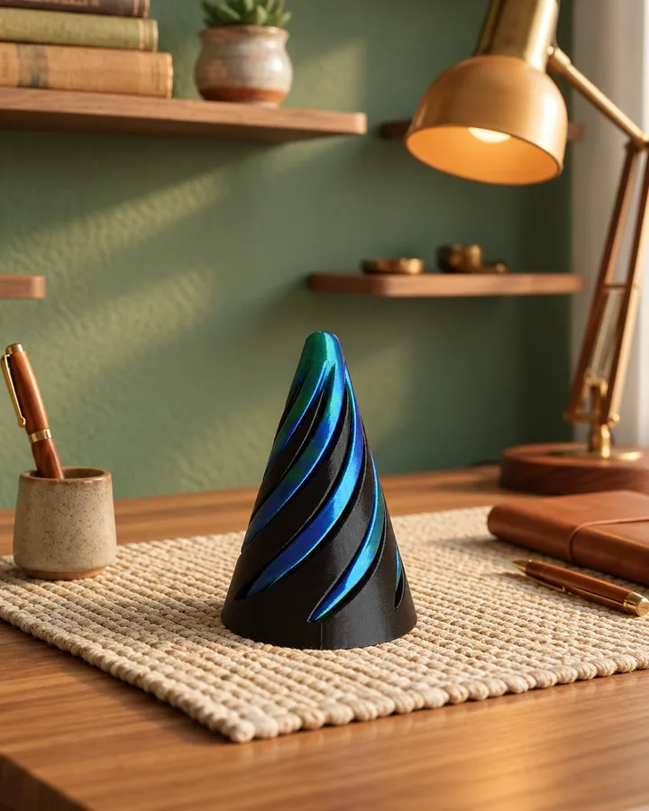 Cone espiral antistress — imagem ilustrativa