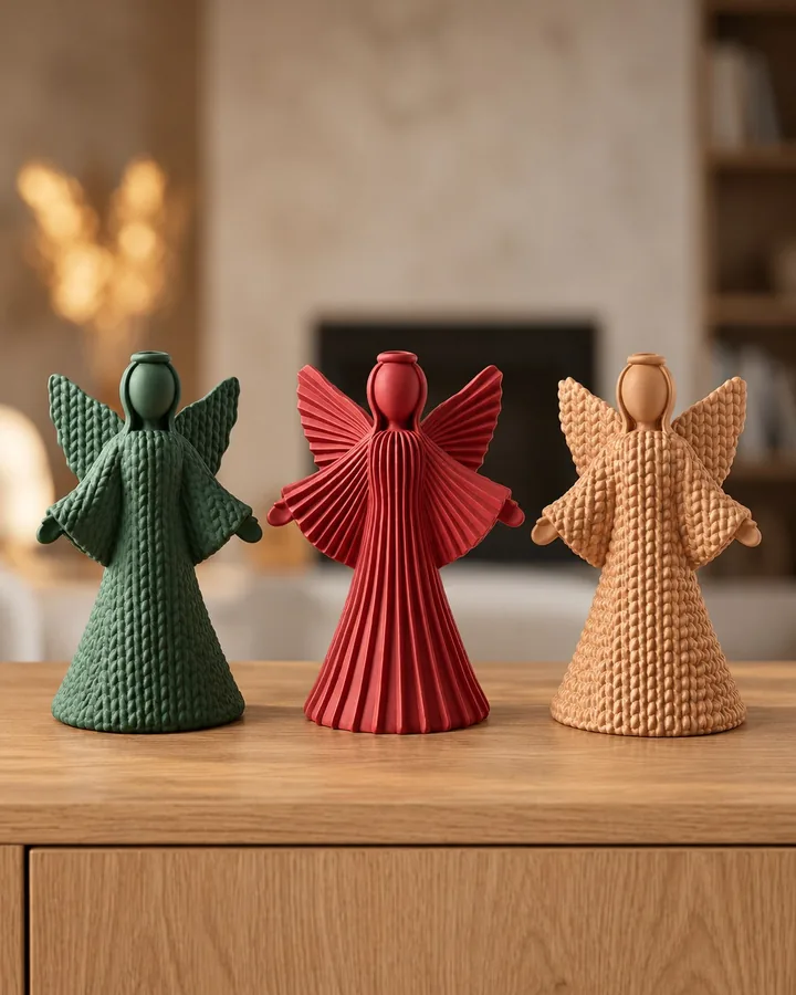 Conjunto de 3 anjos — imagem ilustrativa