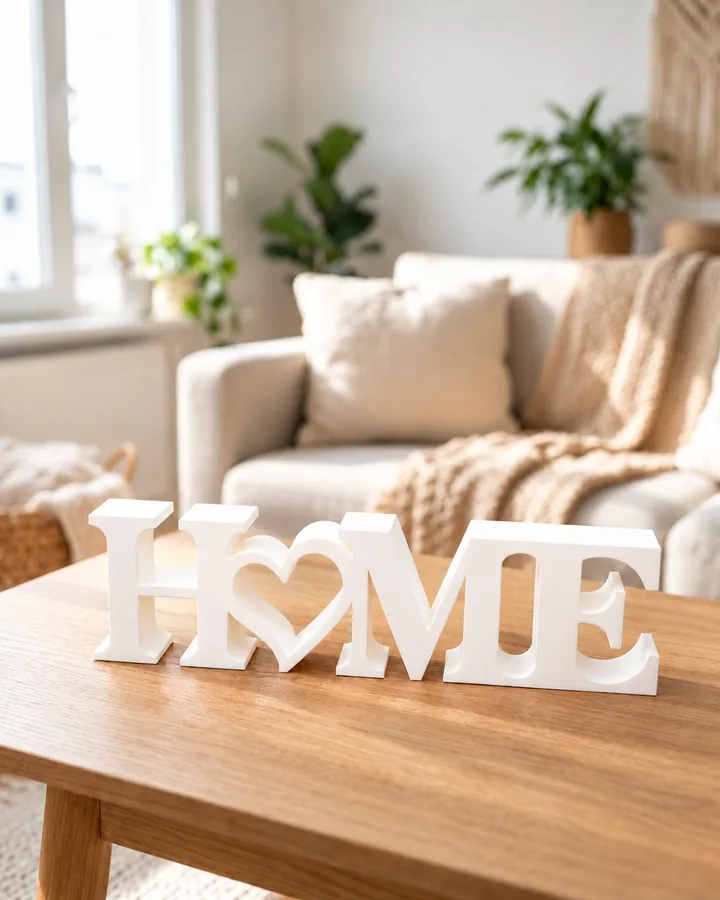 Letras HOME com coração — imagem ilustrativa