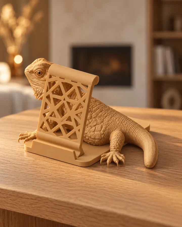 Suporte de telemóvel Lagarto — imagem ilustrativa