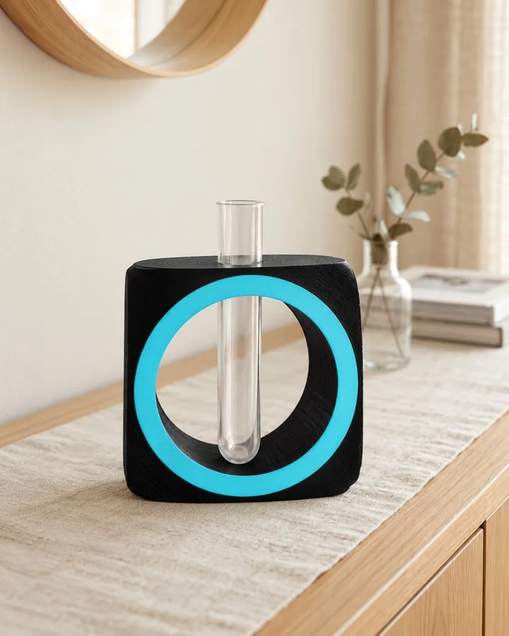 Vaso geométrico quadrado — imagem ilustrativa